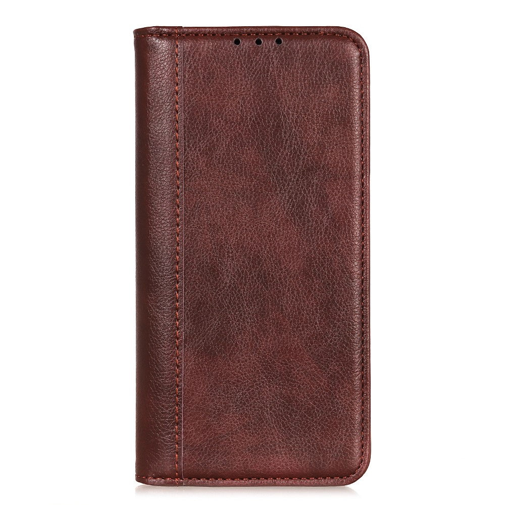 Litchi Texture Magnet Absorption Wallet Stand Split Leather Case Cover for iPhone 13 mini 5.4-inch