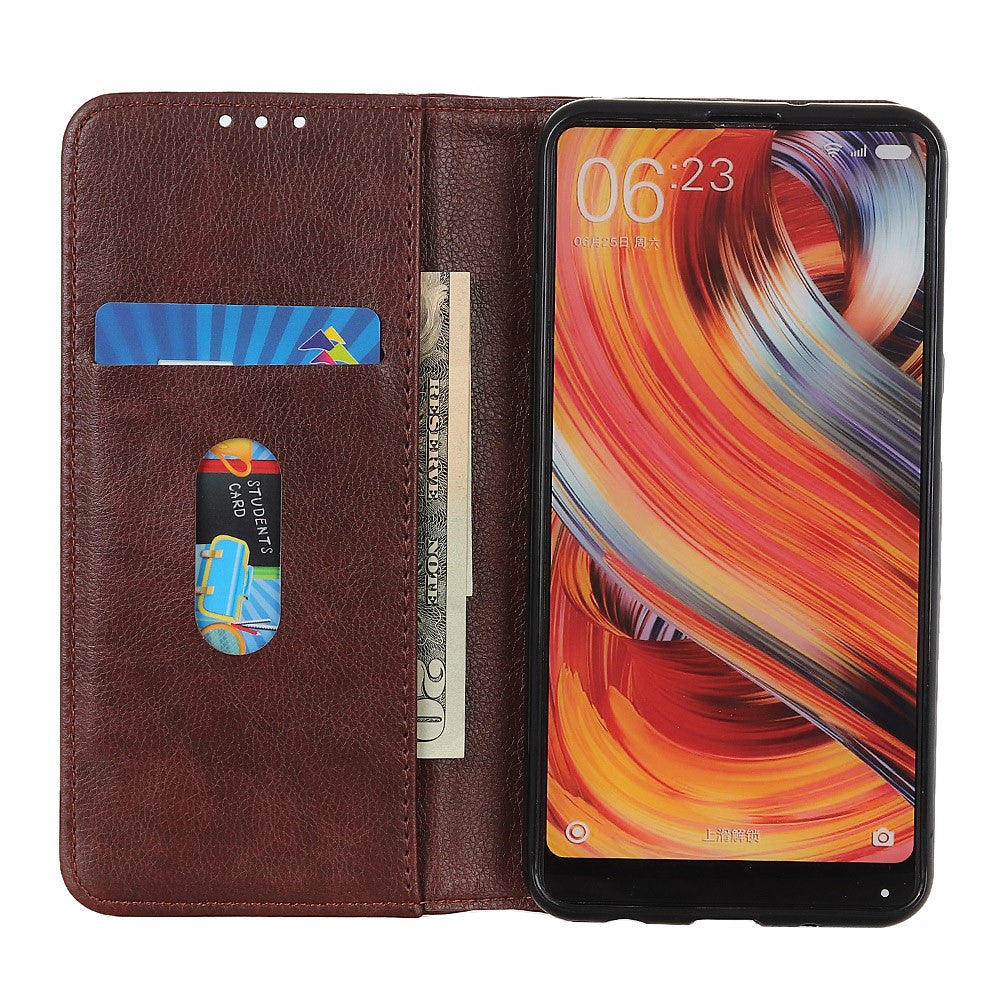Litchi Texture Magnet Absorption Wallet Stand Split Leather Case Cover for iPhone 13 mini 5.4-inch