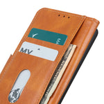 Crazy Horse PU Leather Wallet Protective Case Shell with Stand for iPhone 13 Pro 6.1-inch