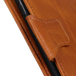 Crazy Horse PU Leather Wallet Protective Case Shell with Stand for iPhone 13 Pro 6.1-inch