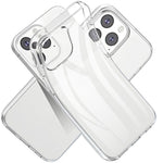 For iPhone 13 6.1 inch Soft TPU Crystal Transparent Anti-fingerprint Shockproof Protective Cover