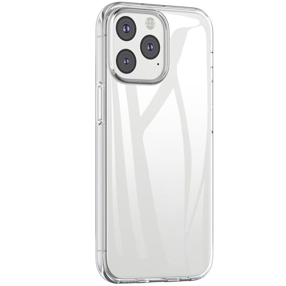 For iPhone 13 6.1 inch Soft TPU Crystal Transparent Anti-fingerprint Shockproof Protective Cover