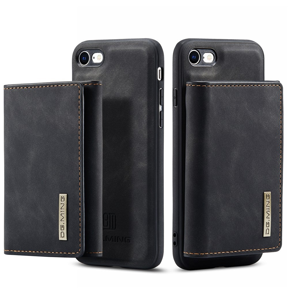DG.MING M1 Series 2 in 1 Detachable Magnetic Leather Wallet Case Wireless Charging Support with Kickstand for iPhone 7 4.7 inch/8 4.7 inch/SE (2020)/SE (2022)