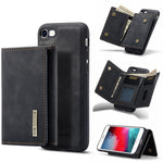 DG.MING M1 Series 2 in 1 Detachable Magnetic Leather Wallet Case Wireless Charging Support with Kickstand for iPhone 7 4.7 inch/8 4.7 inch/SE (2020)/SE (2022)