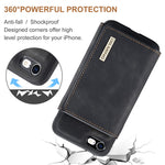 DG.MING M1 Series 2 in 1 Detachable Magnetic Leather Wallet Case Wireless Charging Support with Kickstand for iPhone 7 4.7 inch/8 4.7 inch/SE (2020)/SE (2022)