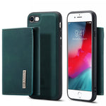 DG.MING M1 Series 2 in 1 Detachable Magnetic Leather Wallet Case Wireless Charging Support with Kickstand for iPhone 7 4.7 inch/8 4.7 inch/SE (2020)/SE (2022)
