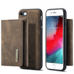 DG.MING M1 Series 2 in 1 Detachable Magnetic Leather Wallet Case Wireless Charging Support with Kickstand for iPhone 7 4.7 inch/8 4.7 inch/SE (2020)/SE (2022)