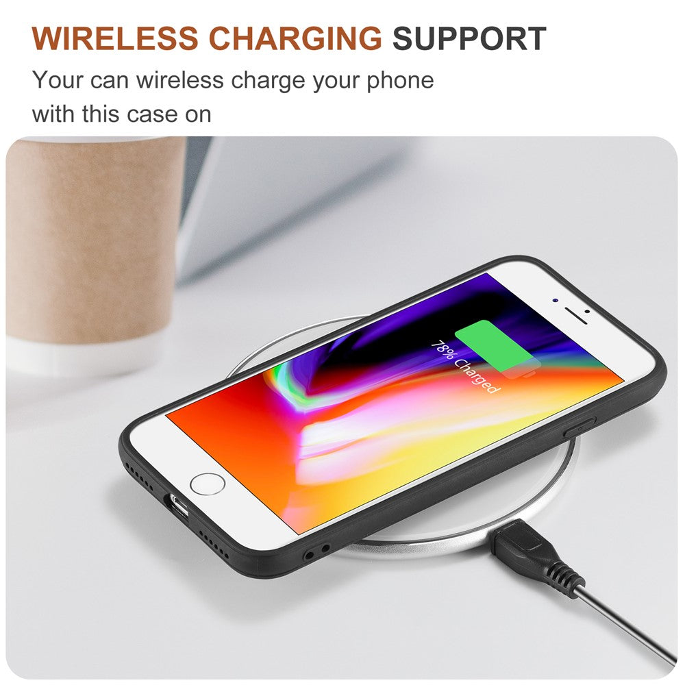 DG.MING M2-serien multifunktionelt magnetisk aftageligt pung cover med støttefod til iPhone 7 4,7 tommer/8 4,7 tommer/SE (2020)/SE (2022)