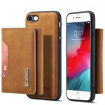DG.MING M2-serien multifunktionelt magnetisk aftageligt pung cover med støttefod til iPhone 7 4,7 tommer/8 4,7 tommer/SE (2020)/SE (2022)