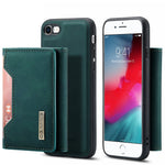 DG.MING M2-serien multifunktionelt magnetisk aftageligt pung cover med støttefod til iPhone 7 4,7 tommer/8 4,7 tommer/SE (2020)/SE (2022)