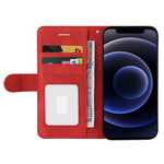Til iPhone 12 mini 5,4 tommer læderetui, pung, stativ, farvesplejsende telefoncover