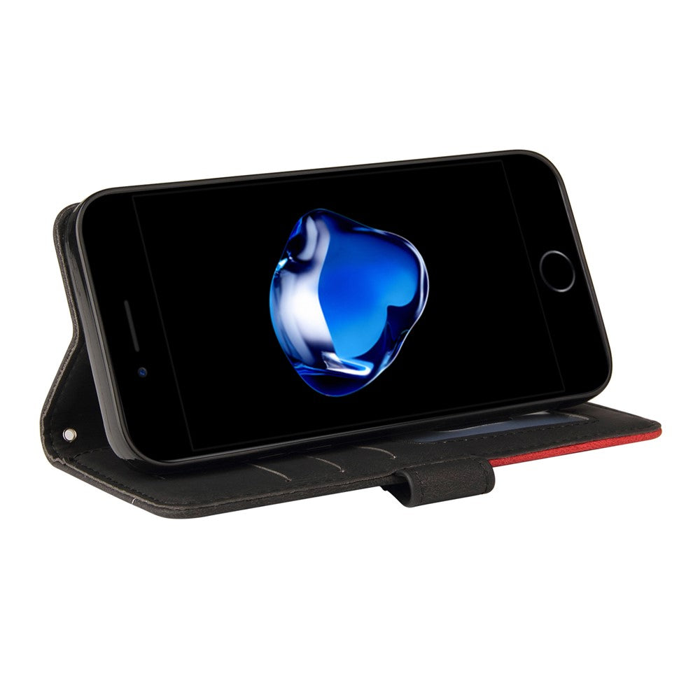 For iPhone 7 4.7 inch / 8 4.7 inch / SE (2020) / SE (2022) Leather Case Wallet Stand Color Splicing Phone Cover