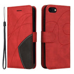 For iPhone 7 4.7 inch / 8 4.7 inch / SE (2020) / SE (2022) Leather Case Wallet Stand Color Splicing Phone Cover