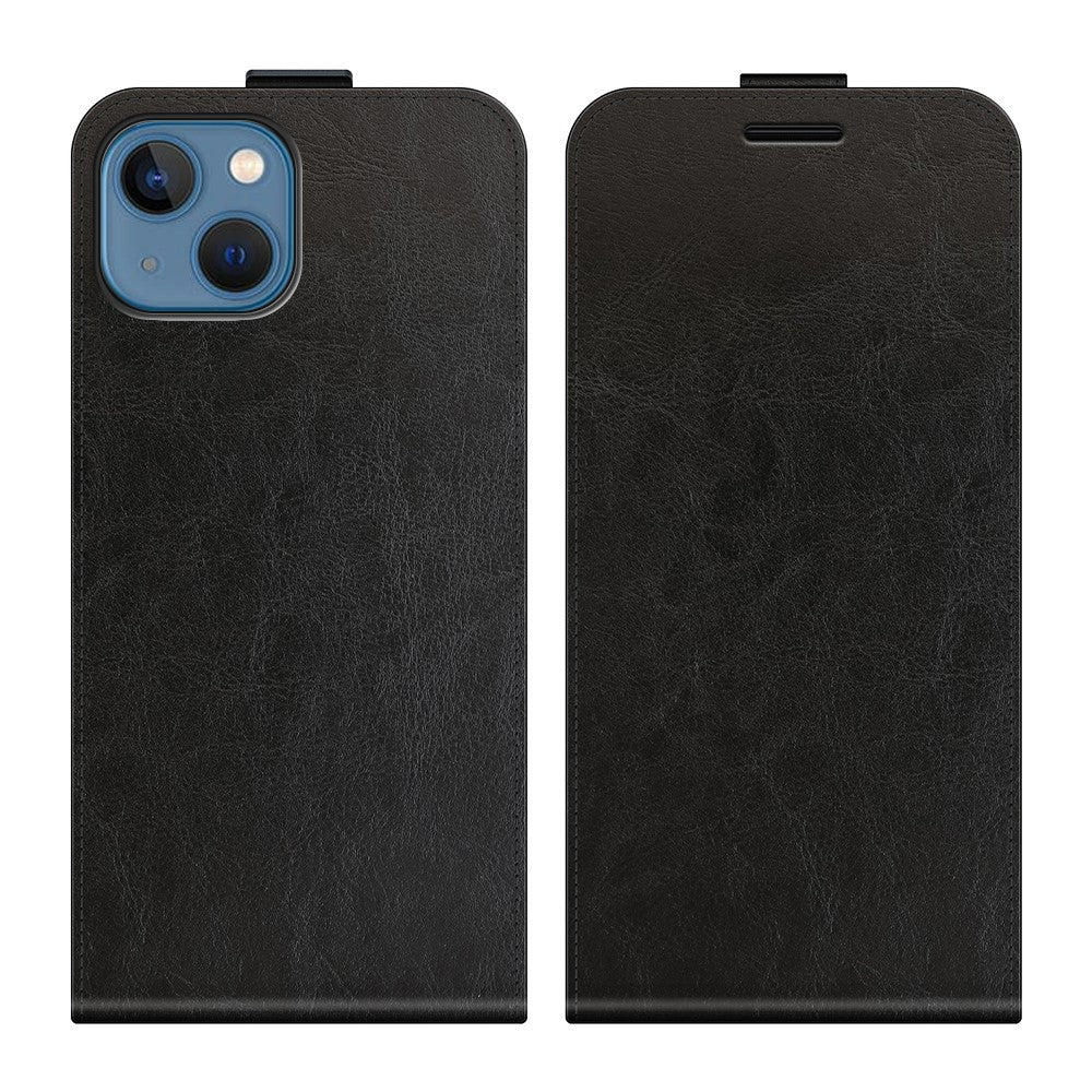 Flip cover i PU-læder med "Crazy Horse"-tekstur og kortholder til iPhone 13 mini 5,4 tommer