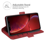 PU Leather Full Protection Wallet Cover Stand Case with Magnetic Double Clasp for iPhone 13 6.1-inch