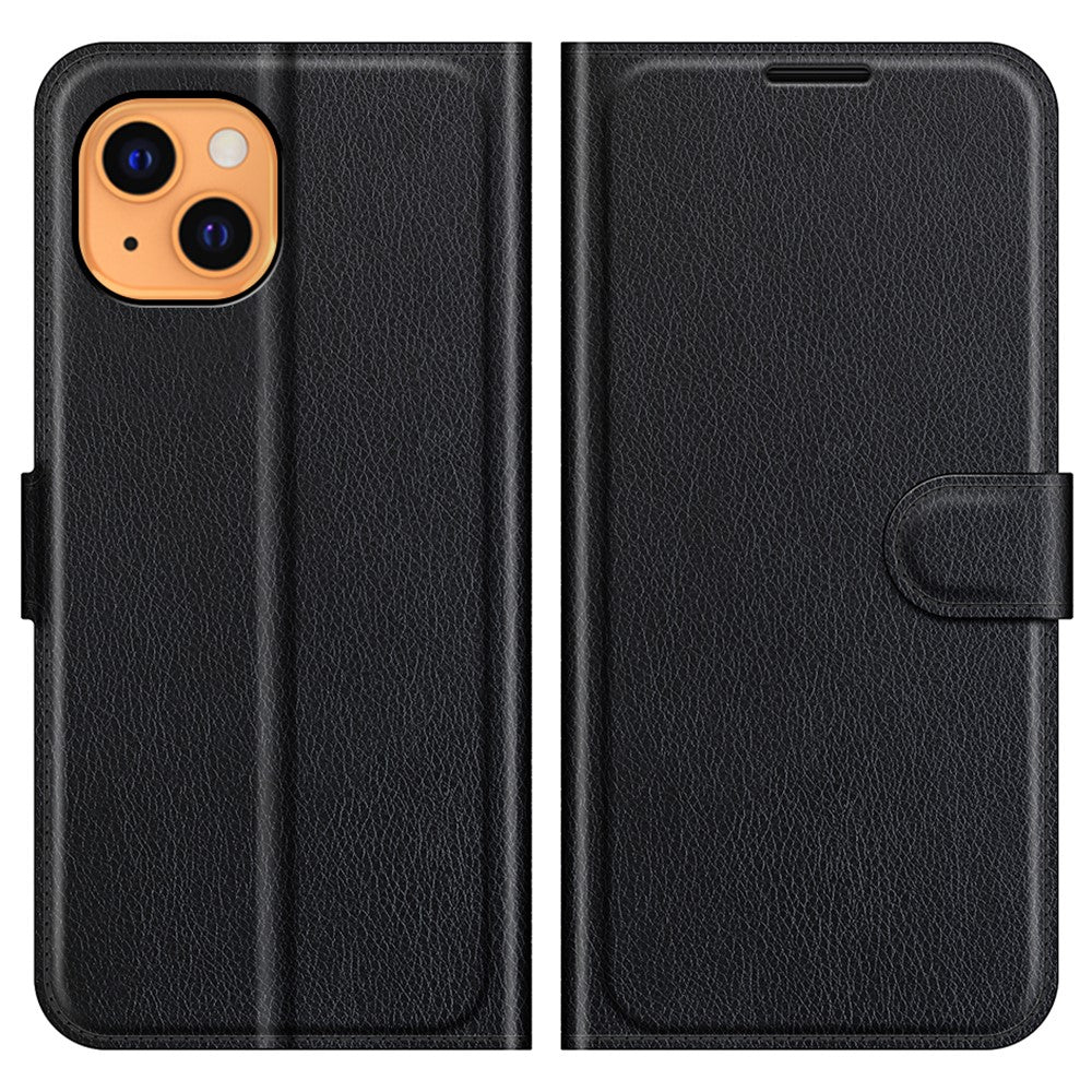 Til iPhone 13 Cover Litchi tekstur Stødsikkert Læderpung Telefoncover