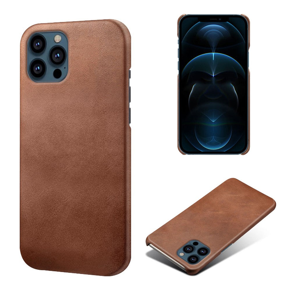 PU Leather Coated PC Phone Case for iPhone 13 Pro 6.1-inch