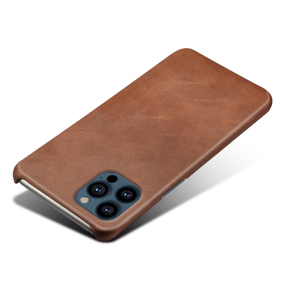 PU Leather Coated PC Phone Case for iPhone 13 Pro 6.1-inch