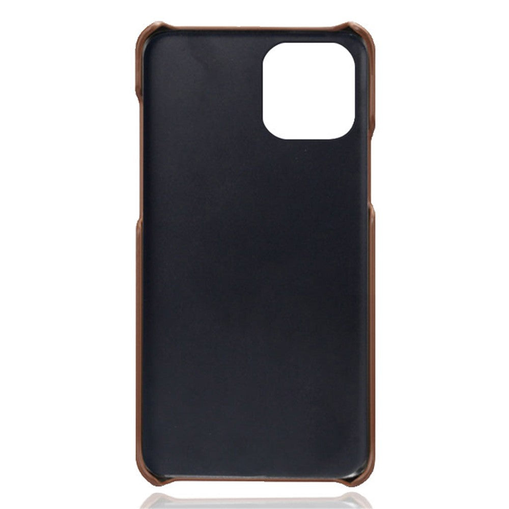 PU Leather Coated PC Phone Case for iPhone 13 Pro 6.1-inch
