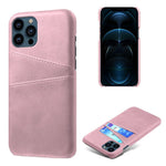 Læderbelagt PC-telefoncover til iPhone 13 Pro 6,1 tommer, beskyttende cover med dobbelt kortplads, ultratyndt design