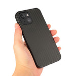 Carbon Fiber Texture Læder Beskyttende Mobiltelefon Cover Bagside til iPhone 13 mini 5.4 tommer
