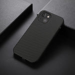 Carbon Fiber Texture Læder Beskyttende Mobiltelefon Cover Bagside til iPhone 13 mini 5.4 tommer