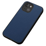 Carbon Fiber Texture Læder Beskyttende Mobiltelefon Cover Bagside til iPhone 13 mini 5.4 tommer