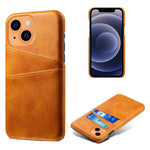 Bagcover til iPhone 13 6.1 tommer, Blødt PU-læderbelagt Hårdt PC Cover med To Kortpladser