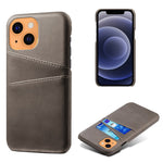 Bagcover til iPhone 13 6.1 tommer, Blødt PU-læderbelagt Hårdt PC Cover med To Kortpladser