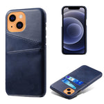 Bagcover til iPhone 13 6.1 tommer, Blødt PU-læderbelagt Hårdt PC Cover med To Kortpladser
