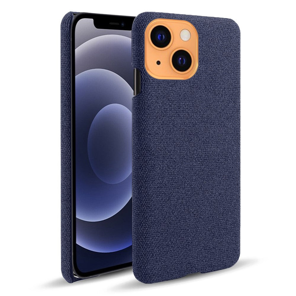 Enfärgat tygbelagt PC-mobilskal för iPhone 13 mini 5,4 tum