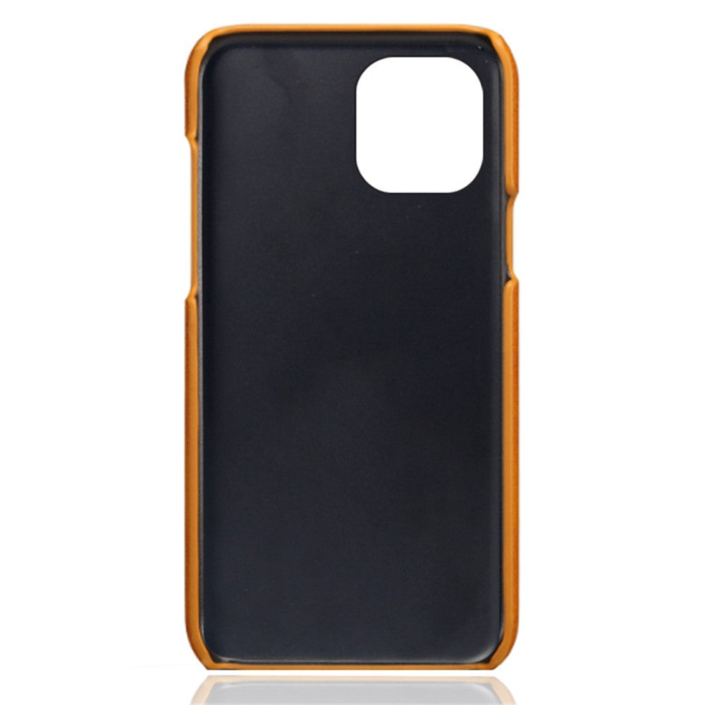 PU Leather + PC Combo Case for iPhone 13 mini 5.4 inch, Anti-Scratch Protective Hard Shell Back Cover with Dual Card Slots