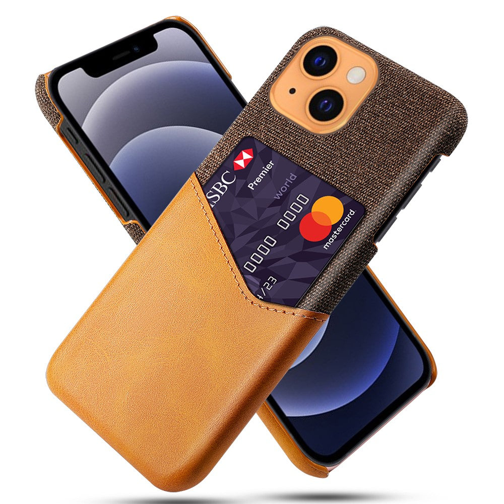 Stødsikkert Hybridtelefoncover med Stoftekstur og Enkelt Kortplads til iPhone 13 mini 5.4 tommer