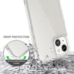 Crystal Clear til iPhone 13 6,1 tommer, akryl + TPU stødsikkert beskyttelsescover