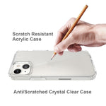 Crystal Clear til iPhone 13 6,1 tommer, akryl + TPU stødsikkert beskyttelsescover