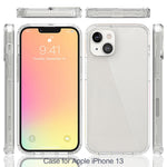 Crystal Clear til iPhone 13 6,1 tommer, akryl + TPU stødsikkert beskyttelsescover