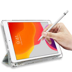 Pattern Printing Tri-fold Stand PU Leather Cover + Clear TPU Back Panel Tablet Shell Cover for iPad 10.2 (2021)/(2020)/(2019)