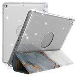 Pattern Printing Tri-fold Stand PU Leather Cover + Clear TPU Back Panel Tablet Shell Cover for iPad 10.2 (2021)/(2020)/(2019)