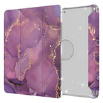 Pattern Printing Tri-fold Stand PU Leather Cover + Clear TPU Back Panel Tablet Shell Cover for iPad 10.2 (2021)/(2020)/(2019)