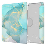 Pattern Printing Tri-fold Stand PU Leather Cover + Clear TPU Back Panel Tablet Shell Cover for iPad 10.2 (2021)/(2020)/(2019)