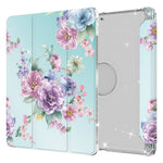 Pattern Printing Tri-fold Stand PU Leather Cover + Clear TPU Back Panel Tablet Shell Cover for iPad 10.2 (2021)/(2020)/(2019)