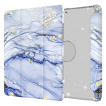 Pattern Printing Tri-fold Stand PU Leather Cover + Clear TPU Back Panel Tablet Shell Cover for iPad 10.2 (2021)/(2020)/(2019)