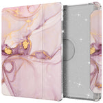 Pattern Printing Tri-fold Stand PU Leather Cover + Clear TPU Back Panel Tablet Shell Cover for iPad 10.2 (2021)/(2020)/(2019)