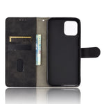 Skin-touch PU Leather Soft Anti-Slip Scratch Resistant Full Body Protective Stand Cover for iPhone 13 mini 5.4 inch