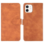 Skin-touch PU Leather Soft Anti-Slip Scratch Resistant Full Body Protective Stand Cover for iPhone 13 mini 5.4 inch