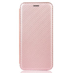 Premium Fiber High-Grade Carbon Style Magnetic Adsorption Leather Case with Ring Strap for iPhone 13 mini 5.4 inch