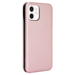 Premium Fiber High-Grade Carbon Style Magnetic Adsorption Leather Case with Ring Strap for iPhone 13 mini 5.4 inch