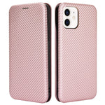 Blød Berøring Robust Holdbart Kulfiber Fingeraftryksresistent Magnetisk Læderetui med Ringrem til iPhone 13 6.1 tommer