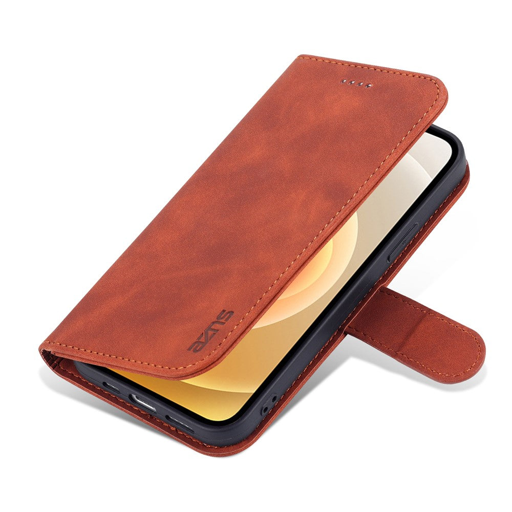 AZNS PU Leather All-round Protection Phone Cover Wallet Stand Case for iPhone 12 Pro Max 6.7 inch