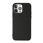Full Protective Carbon Fiber Texture Leather Phone Back Cover for iPhone 13 Pro 6.1 inch